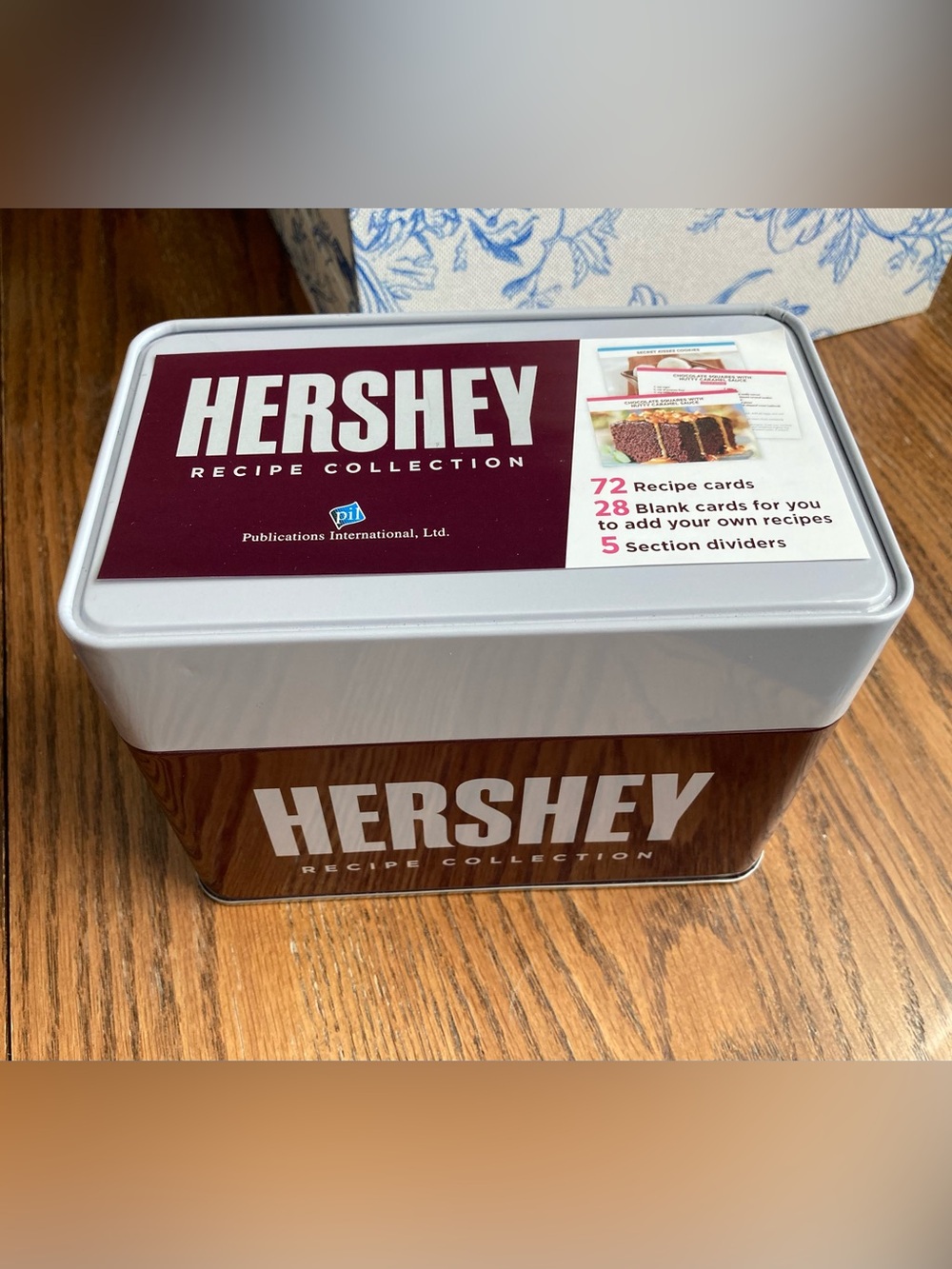 Hershey Recipe Tin with Recipes Kitchen Organizer